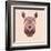 The Abstract Head of Rhino Vector Illustration-coffeee_in-Framed Art Print