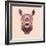 The Abstract Head of Rhino Vector Illustration-coffeee_in-Framed Art Print