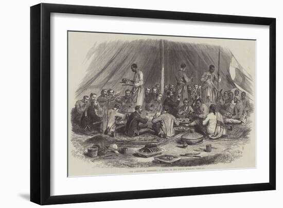 The Abyssinian Expedition, a Dinner in the Native Style-null-Framed Giclee Print