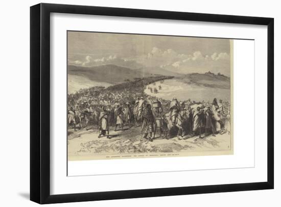 The Abyssinian Expedition, the Exodus of Theodore's Broken Army-Charles Robinson-Framed Giclee Print