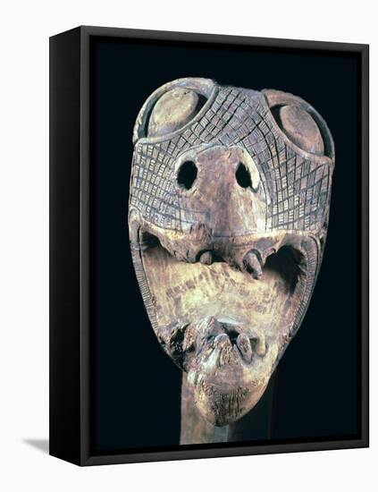 The Academician's' animal head-post from the Oseburg ship burial. Artist: Unknown-Unknown-Framed Premier Image Canvas