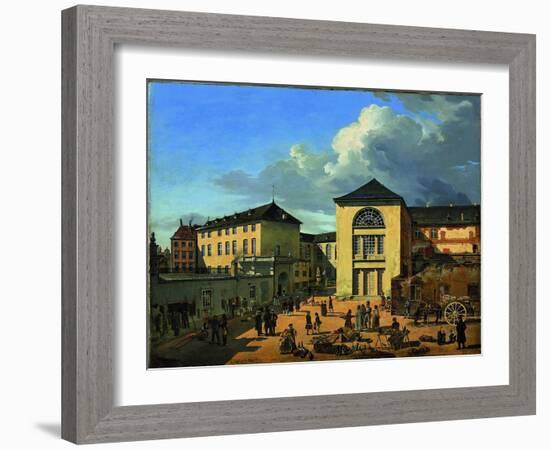 The Academy Courtyard (The Old Academy in Düsseldor), 1831-Andreas Achenbach-Framed Giclee Print