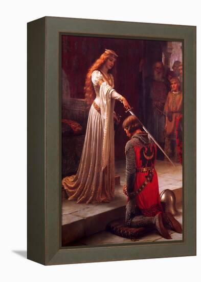 The Accolade-Edmund Blair Leighton-Framed Stretched Canvas