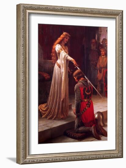 The Accolade-Edmund Blair Leighton-Framed Art Print