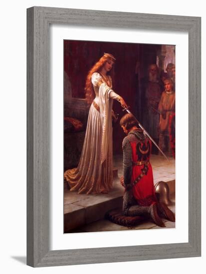 The Accolade-Edmund Blair Leighton-Framed Art Print