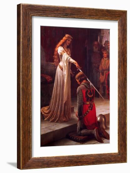 The Accolade-Edmund Blair Leighton-Framed Art Print