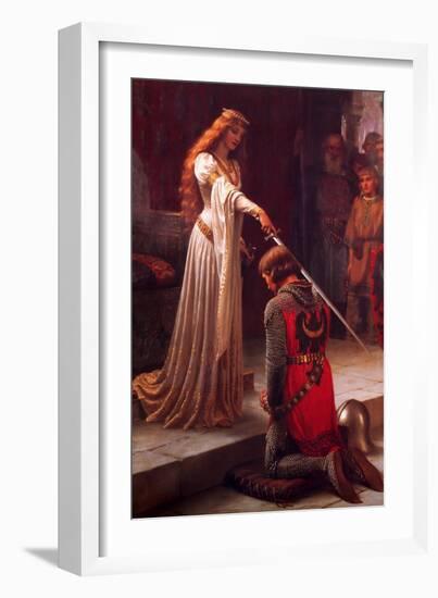 The Accolade-Edmund Blair Leighton-Framed Art Print