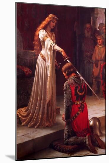 The Accolade-Edmund Blair Leighton-Mounted Art Print