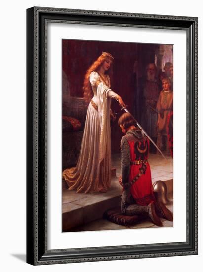 The Accolade-Edmund Blair Leighton-Framed Art Print