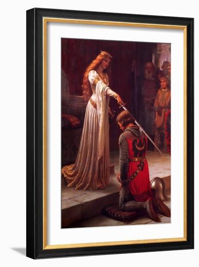 The Accolade-Edmund Blair Leighton-Framed Art Print