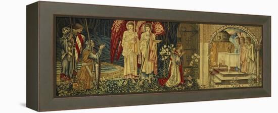 The Achievement of the Holy Grail by Sir Galahad, Sir Bors and Sir Percival-Edward Burne-Jones-Framed Premier Image Canvas