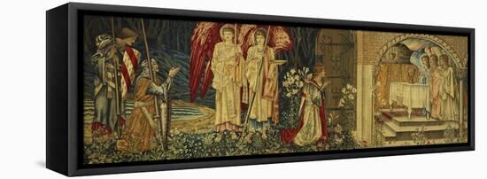 The Achievement of the Holy Grail by Sir Galahad, Sir Bors and Sir Percival-Edward Burne-Jones-Framed Premier Image Canvas
