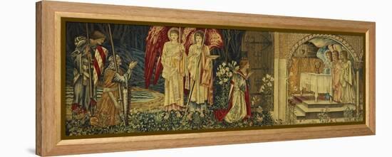 The Achievement of the Holy Grail by Sir Galahad, Sir Bors and Sir Percival-Edward Burne-Jones-Framed Premier Image Canvas