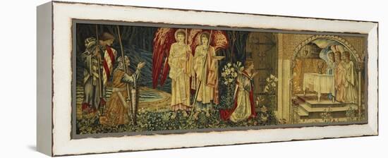 The Achievement of the Holy Grail by Sir Galahad, Sir Bors and Sir Percival-Edward Burne-Jones-Framed Premier Image Canvas