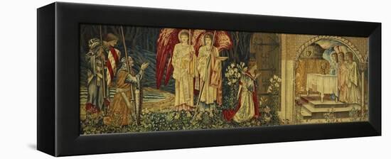 The Achievement of the Holy Grail by Sir Galahad, Sir Bors and Sir Percival-Edward Burne-Jones-Framed Premier Image Canvas