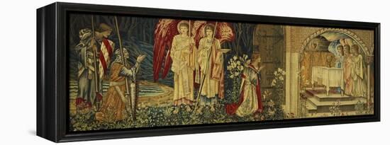 The Achievement of the Holy Grail by Sir Galahad, Sir Bors and Sir Percival-Edward Burne-Jones-Framed Premier Image Canvas