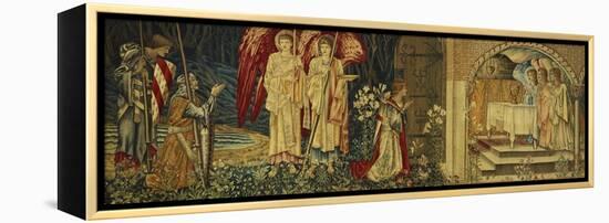 The Achievement of the Holy Grail by Sir Galahad, Sir Bors and Sir Percival-Edward Burne-Jones-Framed Premier Image Canvas