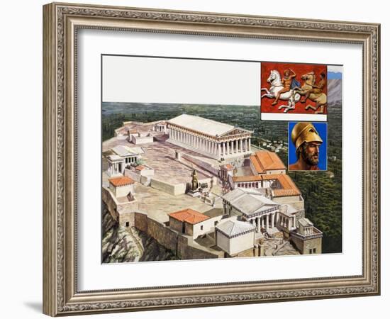 The Acropolis and Parthenon, 1981-Payne-Framed Giclee Print