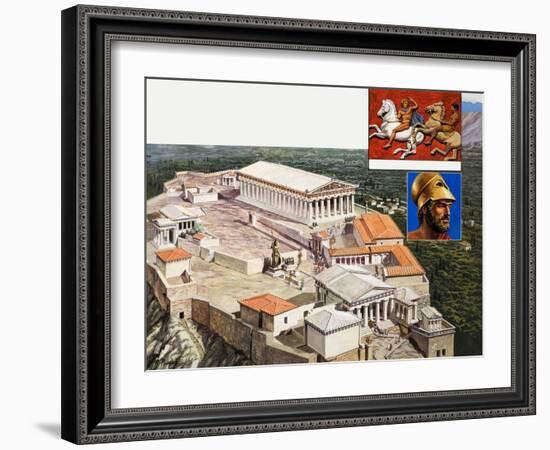 The Acropolis and Parthenon, 1981-Payne-Framed Giclee Print