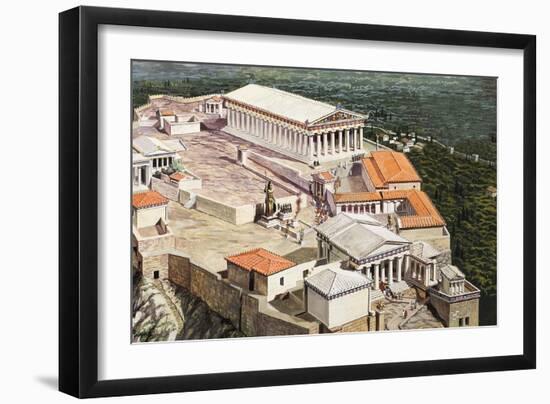 The Acropolis and Parthenon-Roger Payne-Framed Giclee Print