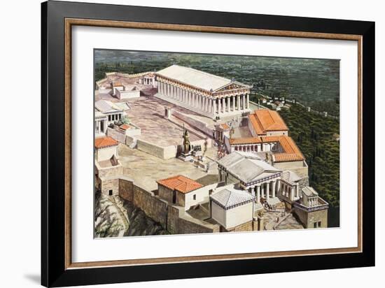 The Acropolis and Parthenon-Roger Payne-Framed Giclee Print