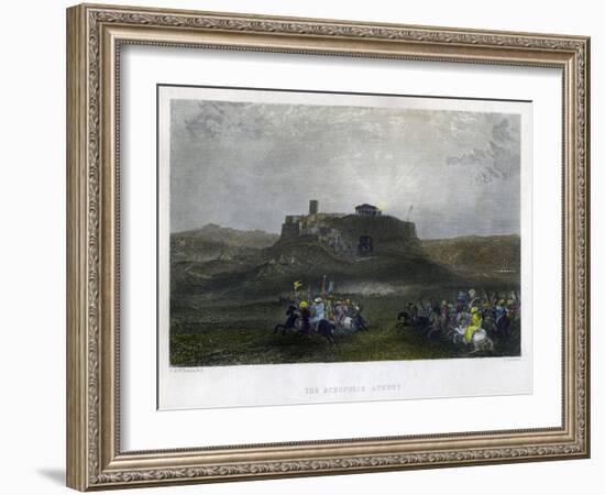 The Acropolis, Athens, Greece, 19th Century-J Cousins-Framed Giclee Print