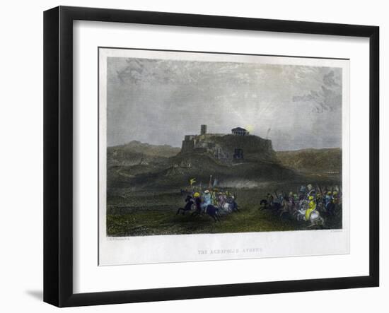 The Acropolis, Athens, Greece, 19th Century-J Cousins-Framed Giclee Print