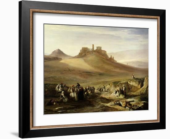 The Acropolis, Athens, Greece, View from East, 1852-Edward Lear-Framed Giclee Print