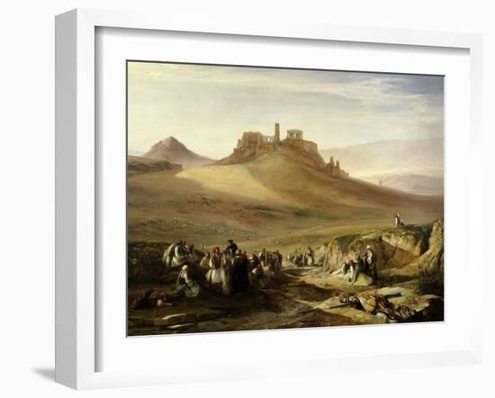 The Acropolis, Athens, Greece, View from East, 1852-Edward Lear-Framed Giclee Print