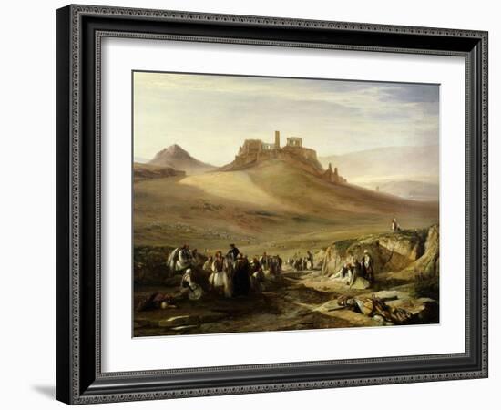 The Acropolis, Athens, Greece, View from East, 1852-Edward Lear-Framed Giclee Print