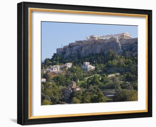 The Acropolis from Ancient Agora, UNESCO World Heritage Site, Athens, Greece, Europe-Martin Child-Framed Photographic Print