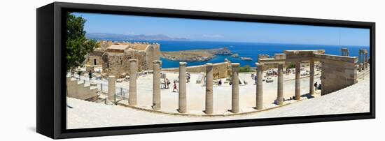 The Acropolis of Lindos, Lindos, Rhodes, Greece-Doug Pearson-Framed Premier Image Canvas