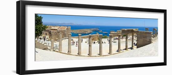 The Acropolis of Lindos, Lindos, Rhodes, Greece-Doug Pearson-Framed Photographic Print