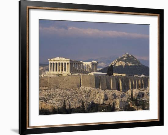 The Acropolis, Unesco World Heritage Site, and Lykabettos Hill, Athens, Greece-Roy Rainford-Framed Photographic Print