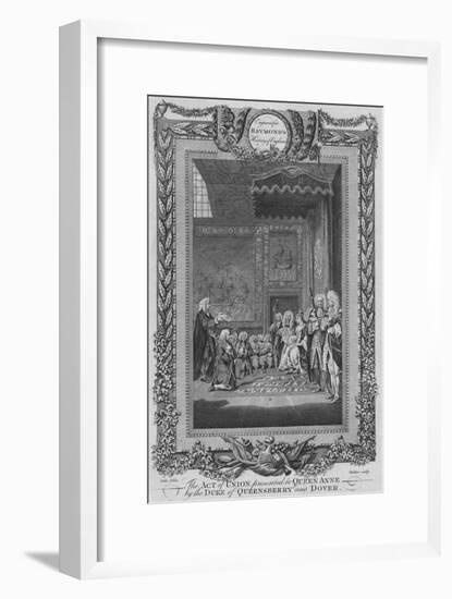 'The Act of Union presented to Queen Anne by the Duke of Queensberry and Dover', c1787-Unknown-Framed Giclee Print