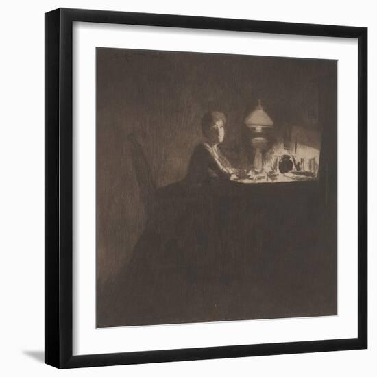 The Acting Manager, Mrs D'oyly Carte, 1884 (Etching)-Walter Richard Sickert-Framed Giclee Print