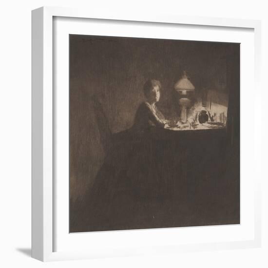 The Acting Manager, Mrs D'oyly Carte, 1884 (Etching)-Walter Richard Sickert-Framed Giclee Print