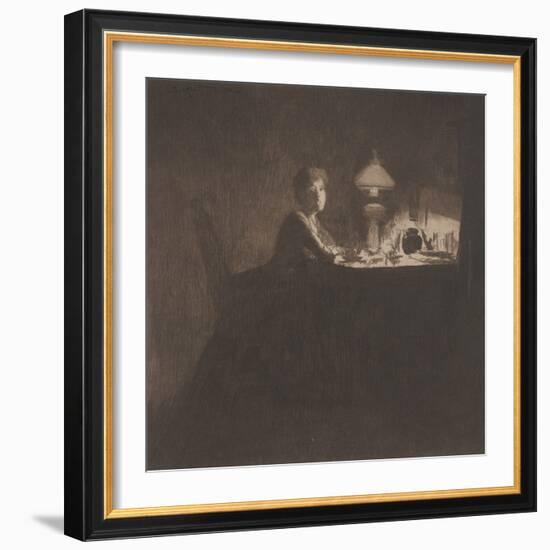 The Acting Manager, Mrs D'oyly Carte, 1884 (Etching)-Walter Richard Sickert-Framed Giclee Print