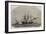 The Action Off Cherbourg on Sunday Between the Alabama and the Kearsarge, the Alabama Sinking-null-Framed Giclee Print