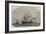 The Action Off Cherbourg on Sunday Between the Alabama and the Kearsarge, the Alabama Sinking-null-Framed Giclee Print