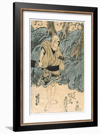 The Actor, Bando Mitsugoro, 1844-Utagawa Kunisada-Framed Giclee Print