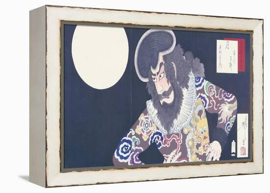 The Actor Ichikawa Danjuro IX in the Role of the Pirate Kezori Kuemon-Tsukioka Kinzaburo Yoshitoshi-Framed Premier Image Canvas