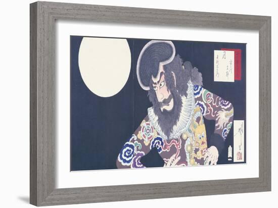 The Actor Ichikawa Danjuro IX in the Role of the Pirate Kezori Kuemon-Tsukioka Kinzaburo Yoshitoshi-Framed Giclee Print