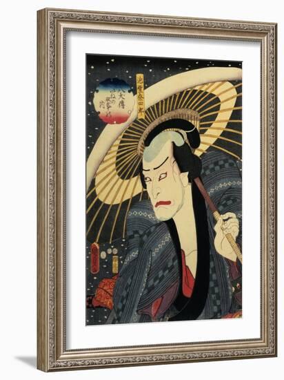 The Actor Ichikawa Danjuro VII (1791-1959)-Utagawa Kunisada-Framed Giclee Print