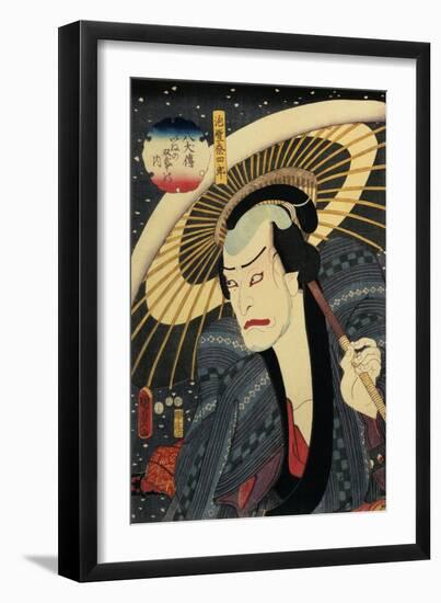 The Actor Ichikawa Danjuro VII (1791-1959)-Utagawa Kunisada-Framed Giclee Print