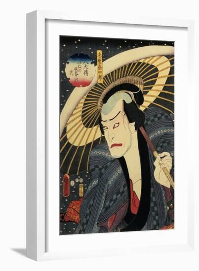 The Actor Ichikawa Danjuro VII (1791-1959)-Utagawa Kunisada-Framed Giclee Print