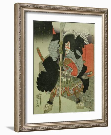 The Actor Ichikawa Danjuro VII as a Samurai Warrior-Utagawa Kunisada-Framed Giclee Print