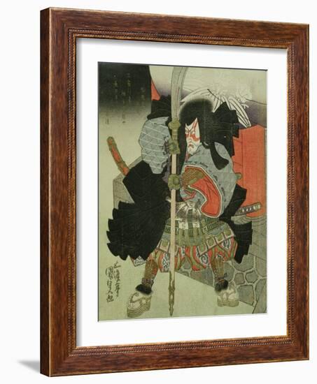 The Actor Ichikawa Danjuro VII as a Samurai Warrior-Utagawa Kunisada-Framed Giclee Print