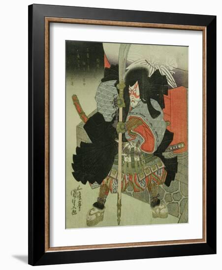 The Actor Ichikawa Danjuro VII as a Samurai Warrior-Utagawa Kunisada-Framed Giclee Print