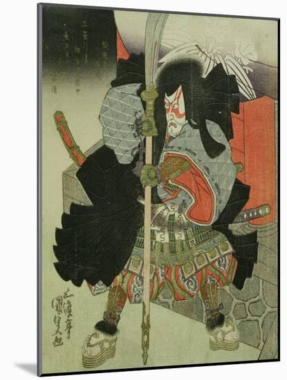 The Actor Ichikawa Danjuro VII as a Samurai Warrior-Utagawa Kunisada-Mounted Giclee Print